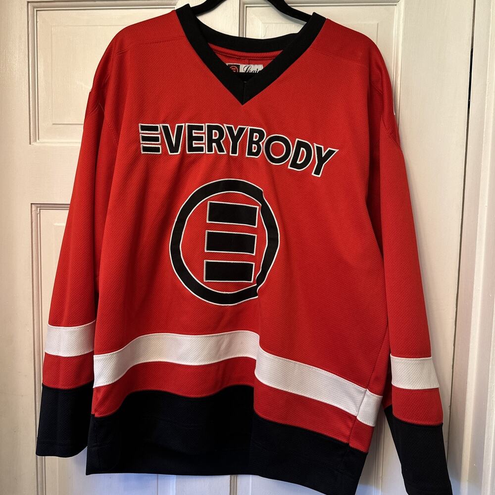 Logic Everybody 85 Red Hockey Jersey - Oversized Size Medium - Rap Tour Merch